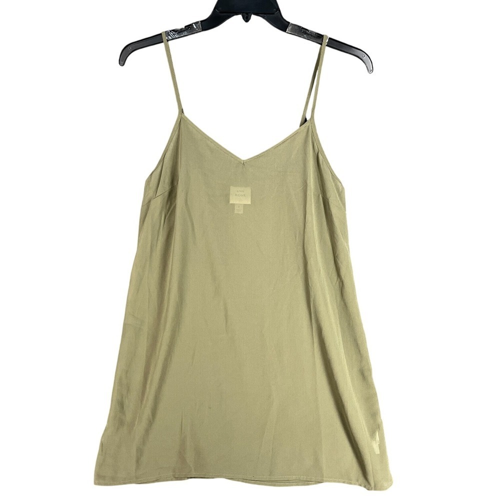 Knox Rose Cami Womens M Green Sheer Camisole Minimalist Neutral‎ Boho Festival